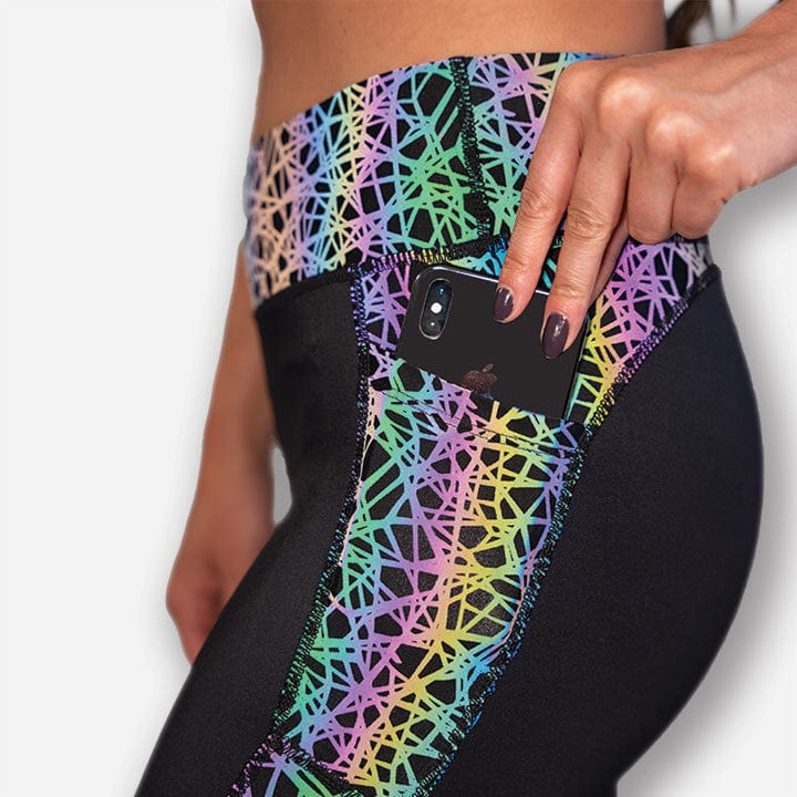 HoloGear Apparel HoloGear™ Holographic Leggings - White Multi-Color Leggings