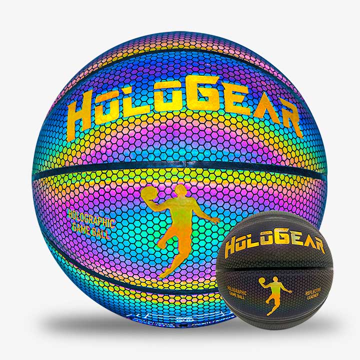 HoloGear Basketball 28.5 in.(Ages 13 & Under) HoloGear™ Holographic Glowing Reflective Basketball