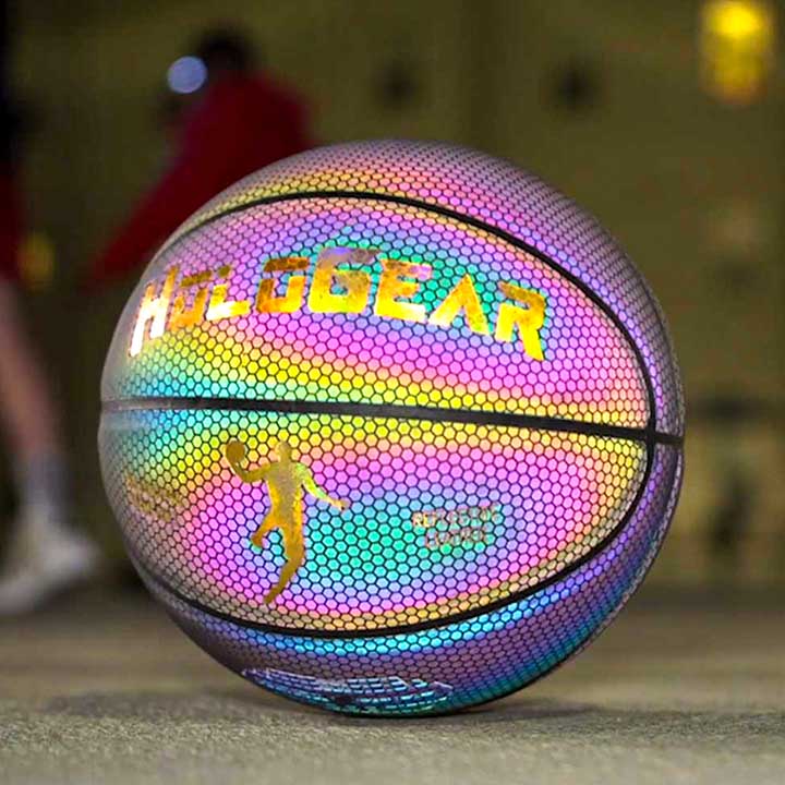 HoloGear Basketball 28.5 in.(Ages 13 & Under) HoloGear™ Holographic Glowing Reflective Basketball